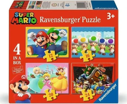 Ravensburger Dėlionė 4w1 Super Mario