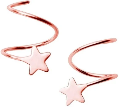 Sidabriniai auskarai Coilstar Gold