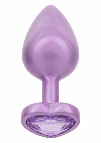 Diamond Širdies kamštukas Didelis Violetinis