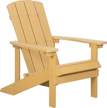 Beliani Sodo kėdė geltona Adirondack