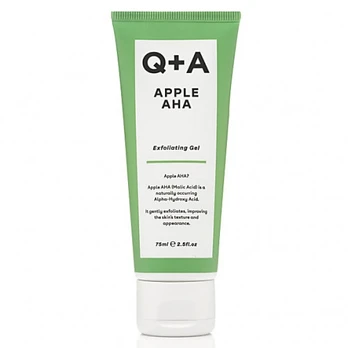 Q+A Apple AHA Exfoliating Gel Gelinis veido šveitiklis, 75ml