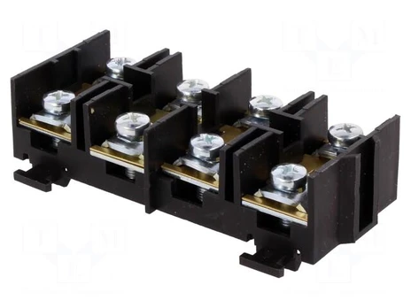 Terminal block | screw terminal | 16mm2 | 76A | ways: 4 | terminals: 8