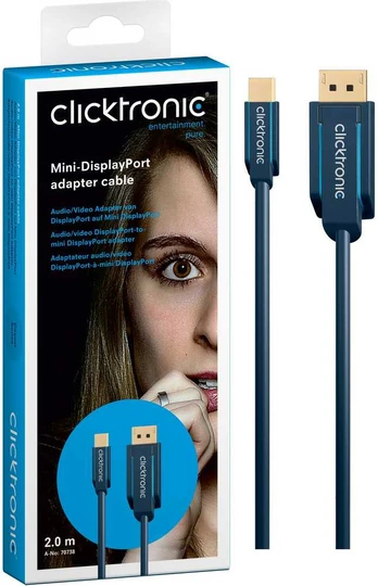 Kabelis Clicktronic DisplayPort Mini - DisplayPort 1m mėlyna (RB70737)