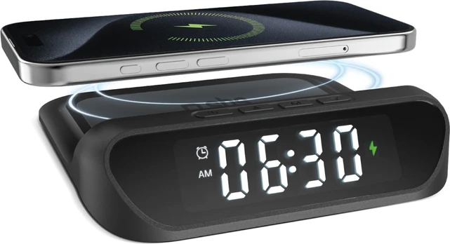 SBS alarm clock + wireless charger 15W