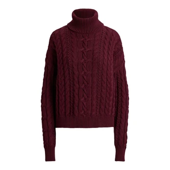 Megztinis moterims, Raudona, Sweater-pullover