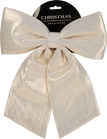 Kalėdinė dekoracija - kaspinas BOWTIE, šampaninės sp., 34 cm
