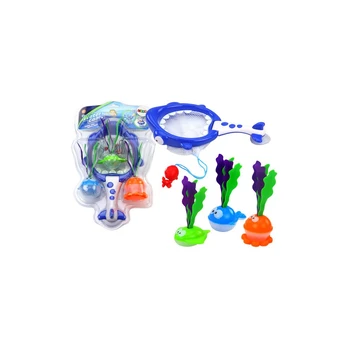Lean Bath Toys Strainer Basket 2in1 Shark Fish with Algae