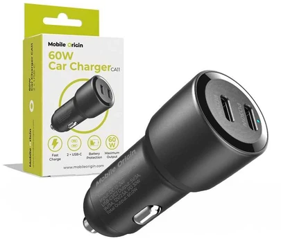 Dėklas Mobile Origin Car Charger 60W 2 USB-C, CA11