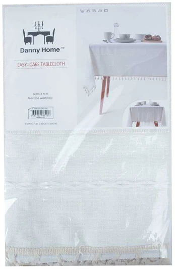 Home4You Staltiesė EASY CARE 140x180cm, balta su kutu