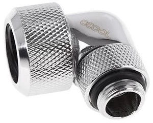 Alphacool Adapteris kątowy 90°, sukamasis, 1/4" - 16mm, chrom (17394)