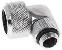 Alphacool Adapteris kątowy 90°, sukamasis, 1/4" - 16mm, chrom (17394) kaina