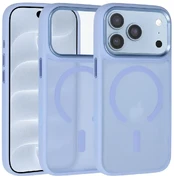 Dėklas Liavec Cloudy Case with Metal Camera Frame do Iphone 18 Pro Max/17 Pro Max Šviesiai mėlynas (Camera Control Button) kaina
