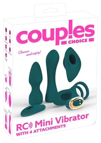 Couples Choice Mini Vibe mini vibratorius su silikoniniais antgaliais