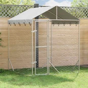 Lauko voljeras šunims su stogu, sidabrinis, 2x2x2,5m, plienas kaina
