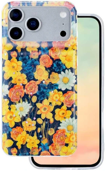 Dėklas Telforceone Glow Glam case for iPhone 17 Pro 6,3' oranžinis