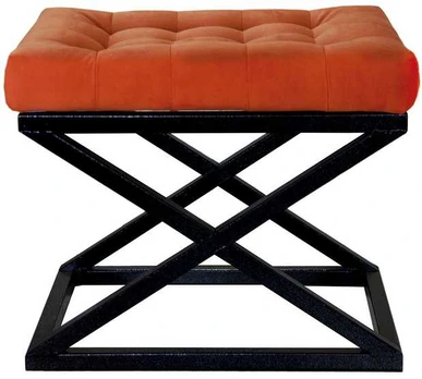 Orange Pouffe Capraz - Juodas, Oranžinis