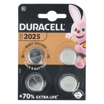 Duracell CR2025 3V ličio baterijos 4 vnt.