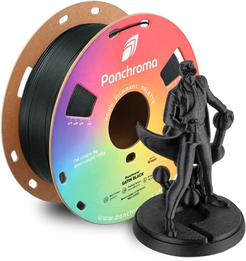 Polymaker Panchroma™ PLA Satin 1.75 mm 1kg - Satin Juodas