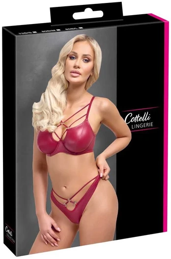 Cottelli lingerie Bra Set red 75B/S Seksuali liemenėlė