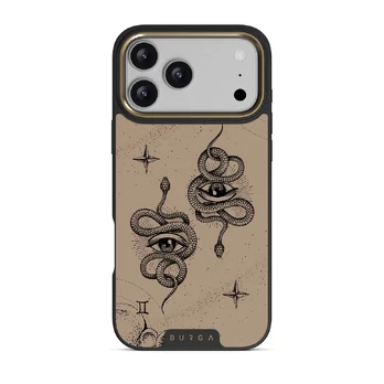 Gemini - iPhone 17 Pro Max Case, Elite Dark (MagSafe) / Gold / Beige