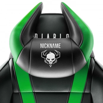 Customized Diablo Charis Headrest Black-Green