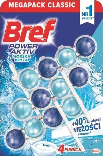 Bref Power Active Ocean muiliukas klozetui, 3x50 g