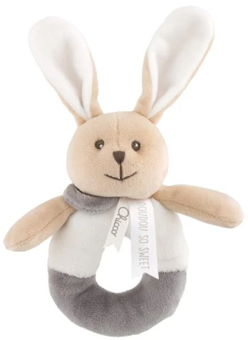 Barškutis Chicco My Sweet Doudou Rabbit, rudas/baltas/pilkas