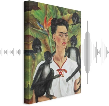 Artgeist Paveikslas - Frida Kahlo – Self-Portrait with Monkeys