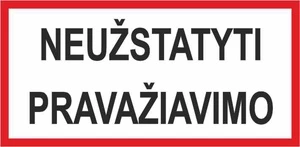 Lipdukas neužstatyti pravažiavimo 170x100mm kaina