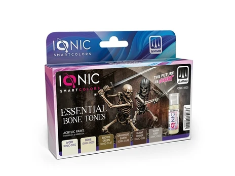 IONIC Essential Bone Tones akrilinių dažų rinkinys, 6 spalvos 0520