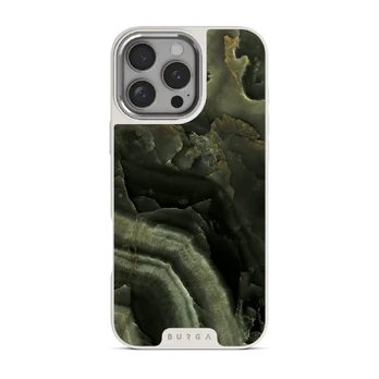 Misty Forest - Green Marble iPhone 16 Pro Case, Elite Light (MagSafe) / Silver