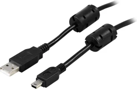 DELTACO 2 m, USB 2.0 A - Mini-B, kištukinis kabelis kaina