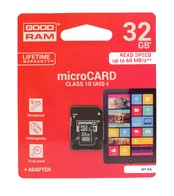 Atminties korta Goodram microSD 32Gb (class 10) + SD adapter kaina