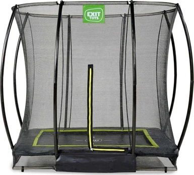 EXIT Silhouette ground trampoline 153x214cm with safety net - juodas