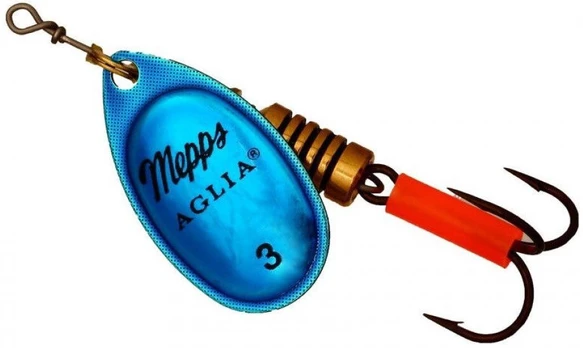 Blizgė Mepps Aglia Platinum 1, mėlyna/sidabro/raudona