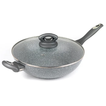 Salter BW02772G Marblestone Wok 28cm pilkas