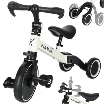 Daugiafunkcinis vaikiškas balansinis dviratukas Trike Fix Mini 3in1, baltas
