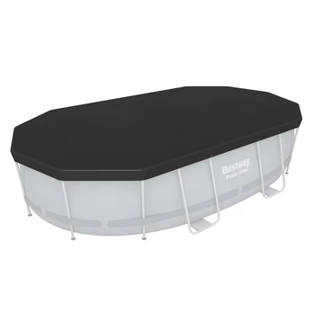 Baseino uždangalas Bestway Flowclear Power Steel Oval 418x230 cm