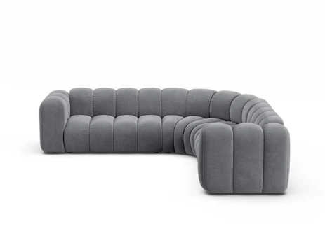 Modular Symmetrical Corner Sofa, "Lupine", 6 Seats, 280x280x70, Grey