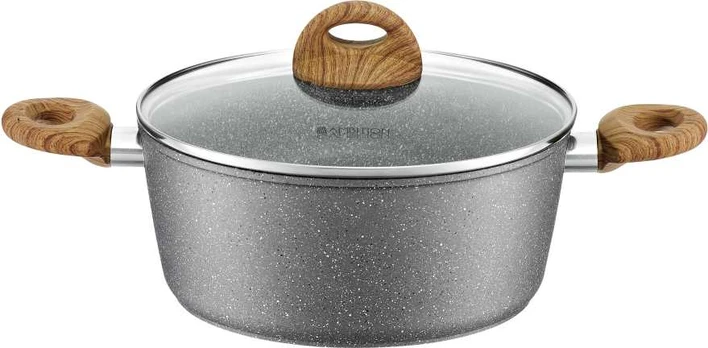 Puodas Mastic su powłoką Qualum Basic Stone Edition 20 cm AMBITION