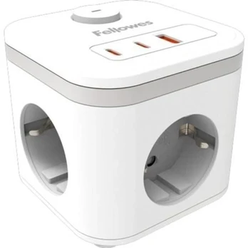 Fellowes Power Cube 3xSteckdose,1xUSB-A,2xUSB-C,Schalter wei