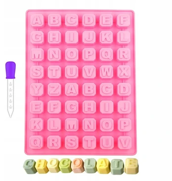Silikoninė forma raidės + pipetė lašintuvas 5ml