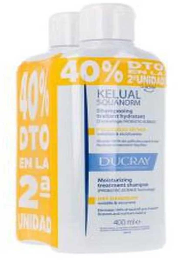 Ducray KELUAL SQUANORM Šampūnas for dry dandruff pack 2 x 400 ml