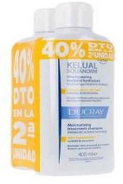 Ducray KELUAL SQUANORM Šampūnas for dry dandruff pack 2 x 400 ml kaina