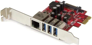 StarTech 3 PORT PCIE USB 3.0 CARD + GBE/.