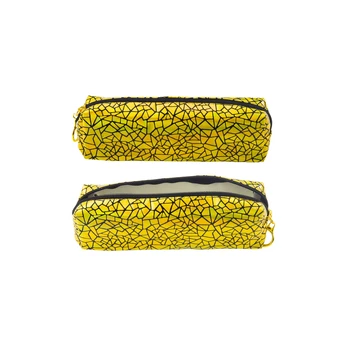 Lean Single-compartment School Office Pieštukas Case Holographic Pattern Gold 20x6.5 cm