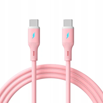 AKYGA Cable USB AK-USB-66 USB type C m / USB type C m ver. 2.0 60W 1m Rožinė Silicone