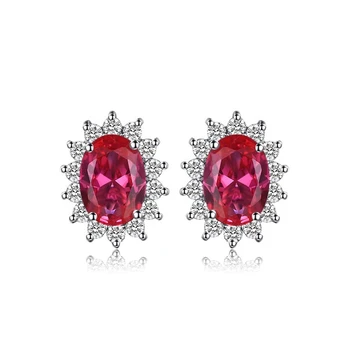 Sidabriniai auskarai Garnet