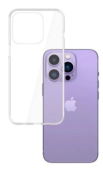 Telefono dėklas 3MK Clear, Apple iPhone 14 Pro, skaidri