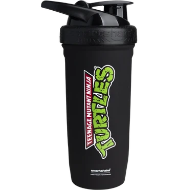 SmartShake Reforce Stainless Steel TMNT Classic Logo, Black, 900 ml